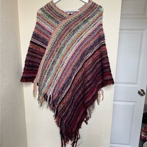 Coco + Carmen Vibrant Striped Poncho